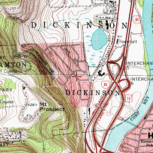 Topographic Map of Sunrise Terrace, NY