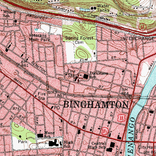 Topographic Map of Saint Cyril and Methodius Roman Catholic Church, NY