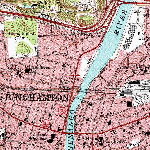 Topographic Map of Italian Christian Apostolic Church, NY