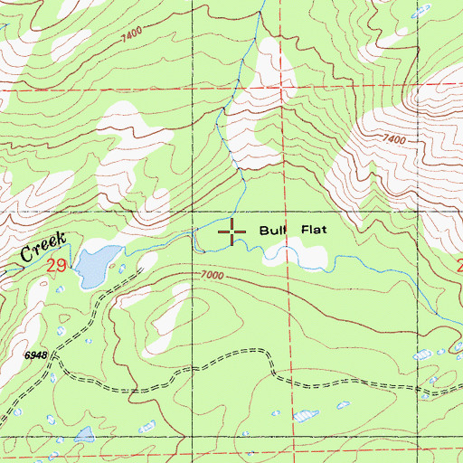 Topographic Map of White Rock Creek, CA