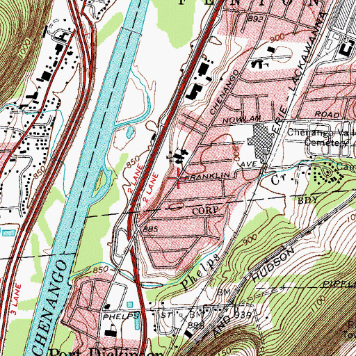 Topographic Map of Saint Catherine Convent (historical), NY
