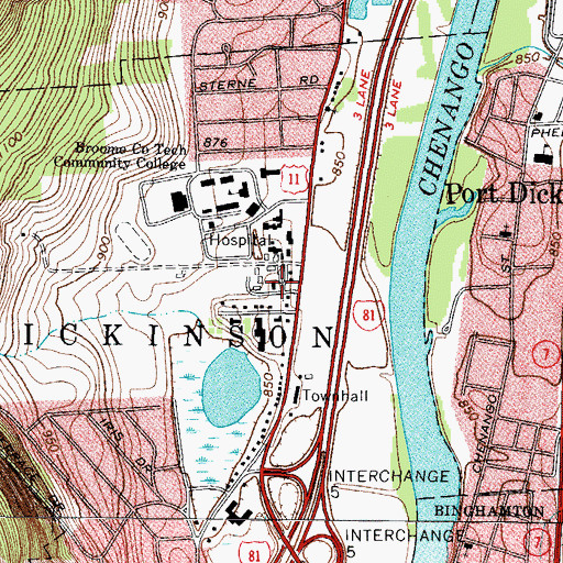 Topographic Map of Broome County Jail Farm, NY