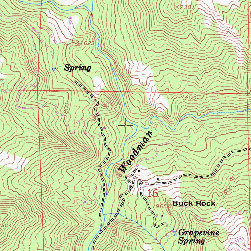 Topographic Map of White Rock Creek, CA