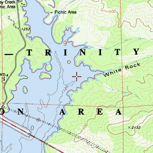 Topographic Map of White Rock Gulch, CA