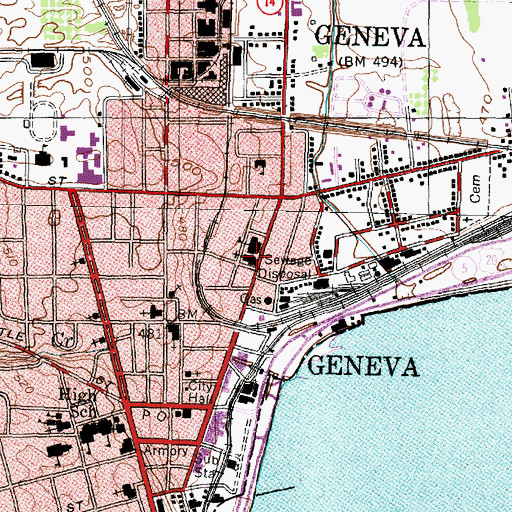 Topographic Map of Saint Francis De Sales Roman Catholic Church, NY