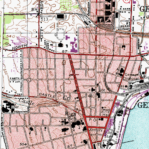Topographic Map of The Alliance Church, NY