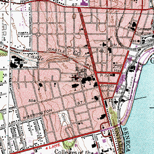 Topographic Map of Saint Stephens Roman Catholic Church, NY