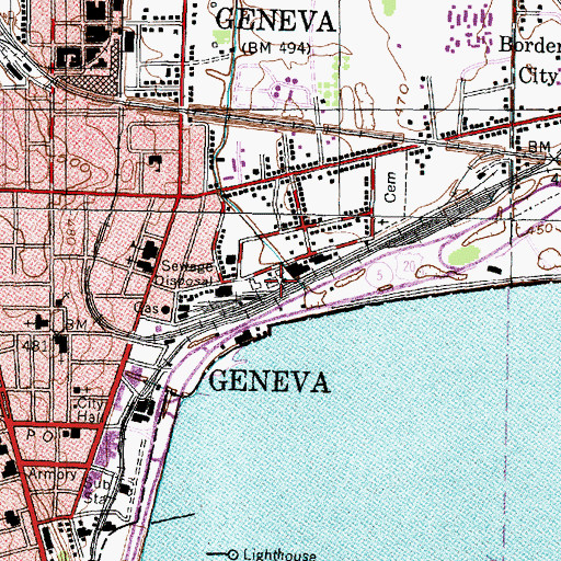 Topographic Map of Gulvin Park Treatment Plant, NY