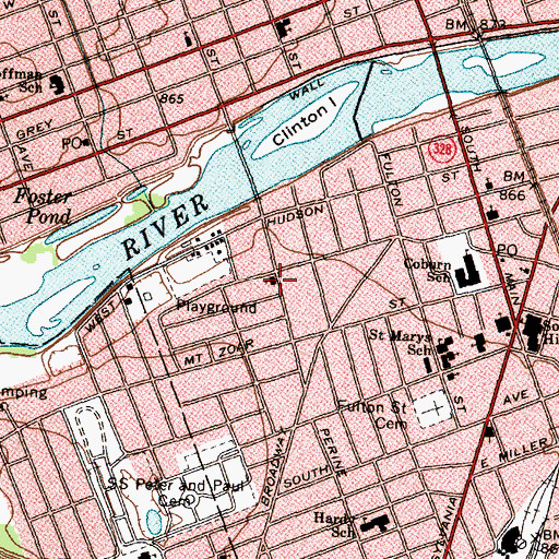Topographic Map of Bethany Lutheran Church, NY