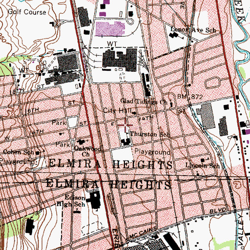 Topographic Map of Faith Tabernacle Evangelical Church, NY