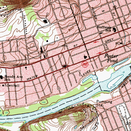 Topographic Map of Congregation Shomray Hadath Synagogue, NY