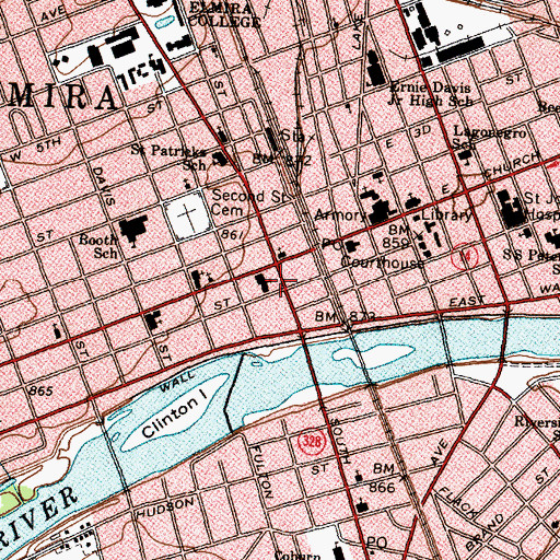Topographic Map of Wisner Park, NY