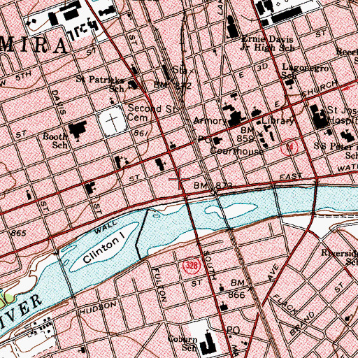 Topographic Map of Colonial Theatre, NY