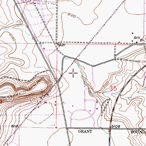 Topographic Map of Mariposa Diversion Channel, NM