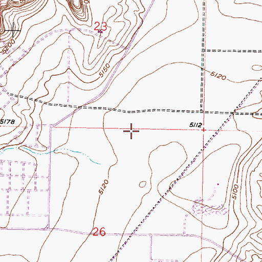 Topographic Map of Mariposa Arroyo, NM