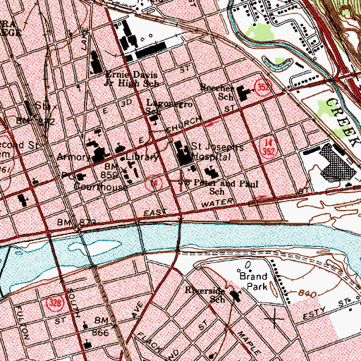 Topographic Map of First United Church of Christ, NY