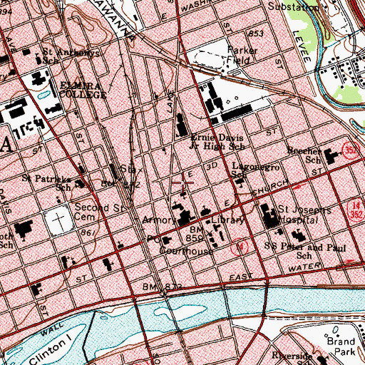 Topographic Map of Eagles Home, NY