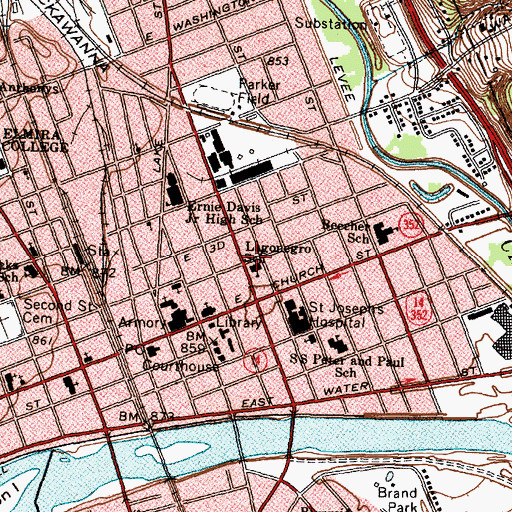 Topographic Map of Minnie L Floyd Memorial African Methodist Episcopal Zion Church, NY