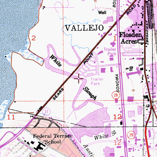 Topographic Map of White Slough, CA