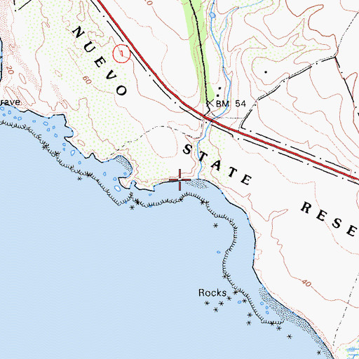 Topographic Map of Whitehouse Creek, CA