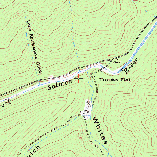 Topographic Map of Whites Gulch, CA