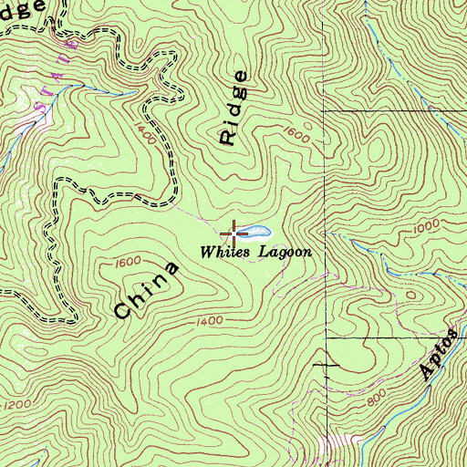 Topographic Map of Whites Lagoon, CA