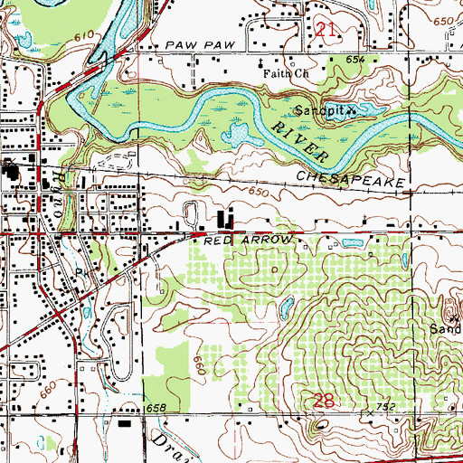 Topographic Map of Tri City Medical Clinic, MI