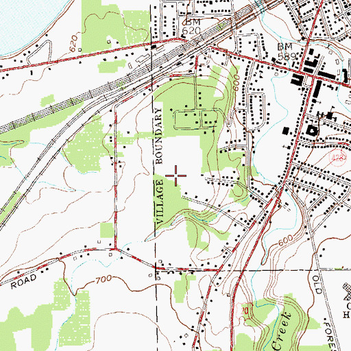 Topographic Map of Silver Creek Airport (historical), NY