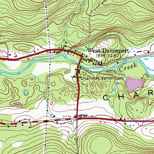 Topographic Map of School Number 2 (historical), NY
