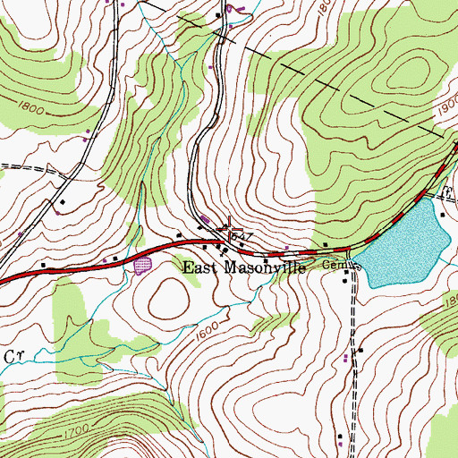 Topographic Map of School Number 8 (historical), NY