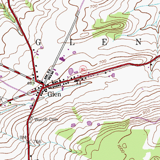 Topographic Map of Free Union School (historical), NY