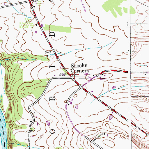 Topographic Map of School Number 8 (historical), NY