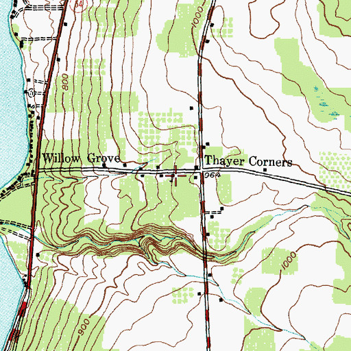 Topographic Map of School Number 3 (historical), NY