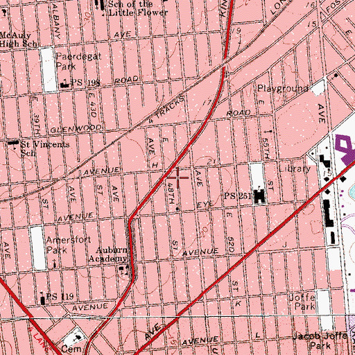 Topographic Map of William Sunners Playground, NY