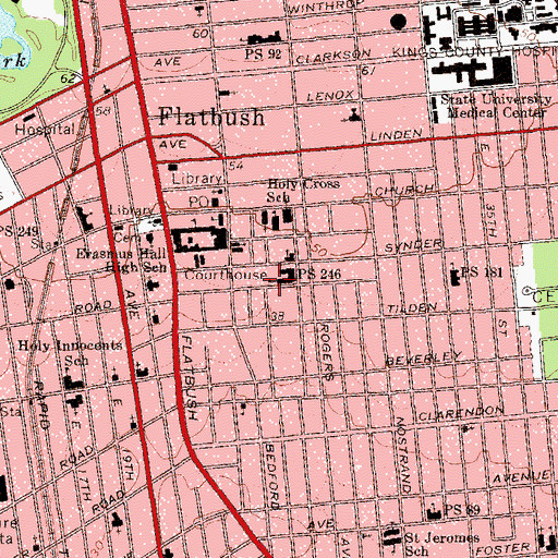 Topographic Map of Lott Park, NY