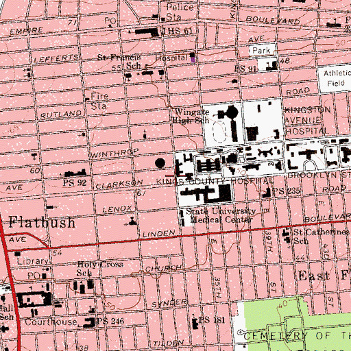 Topographic Map of Rolf Henry Playground, NY