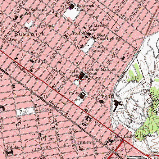 Topographic Map of Tiger Playground, NY