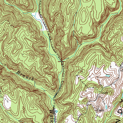Topographic Map of Peddler Creek, KY
