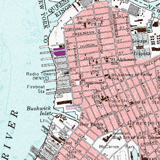 Topographic Map of American Playground, NY