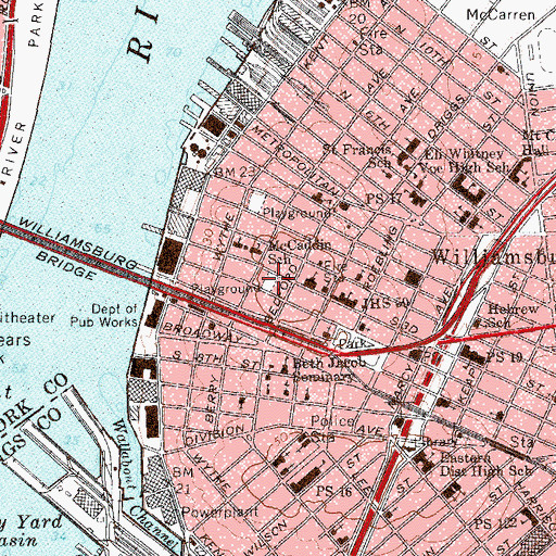 Topographic Map of Berry Playground, NY