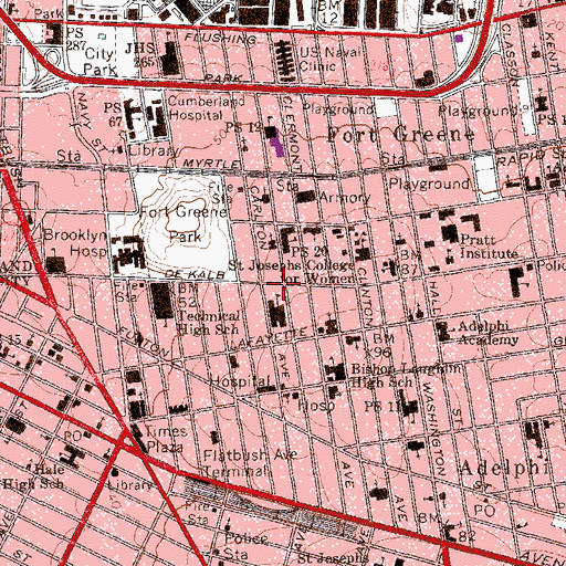 Topographic Map of Edmonds Playground, NY