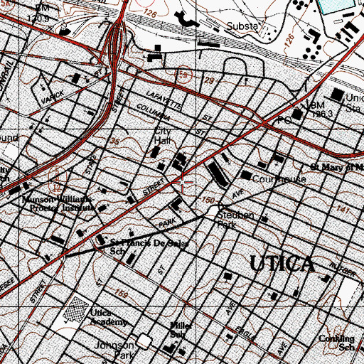 Topographic Map of New Century Club (historical), NY