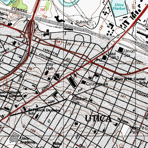 Topographic Map of Macartovin Apartments for the Elderly, NY