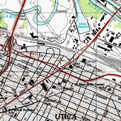Topographic Map of Cronk Building, NY