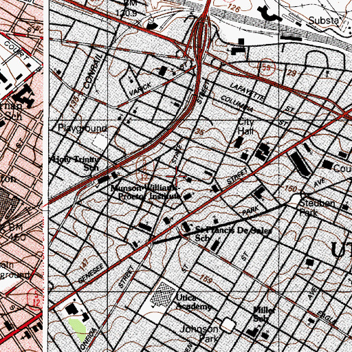 Topographic Map of Saint George's Episcopal Church, NY