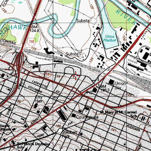 Topographic Map of House of Israel, NY
