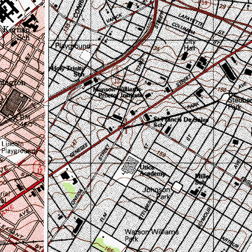 Topographic Map of Oneida Square, NY