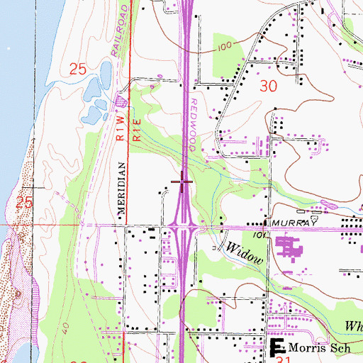 Topographic Map of Widow White Creek, CA