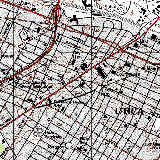 Topographic Map of Strand Theatre, NY