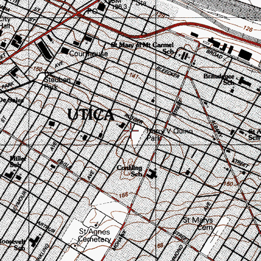 Topographic Map of Saint Nicholas Russian Orthodox Church, NY